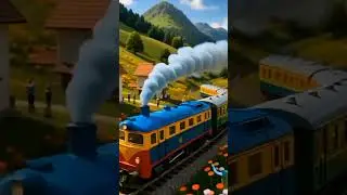 Miniature Train Crosses a Mountain Bridge 🌄🚂 | Stunning Realistic Diorama in Full Color