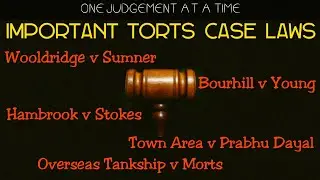 Torts cases| Wooldridge | Bourhill v Young | Town Area v Prabhu | Overseas v Morts Dock | Hambrook