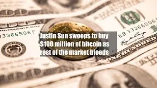 Justin Sun swoops to buy $100 million of bitcoin as rest of the market bleeds