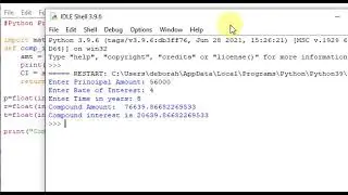 Python Program to Calculate Compound Interest