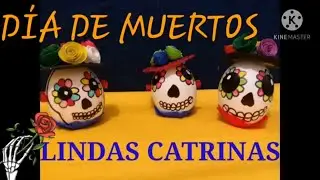 💖💀💖 Como DECORAR cascarones DE huevo de CATRINA DIA DE MUERTOS