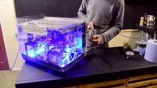 Elektra Espresso Coffee Machine - Custom Espresso Machine Clear With Blue LEDs