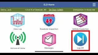 Logout, Certify & Submit Log on iPhone&reg; and iPad&reg; - Encompass&reg; ELD
