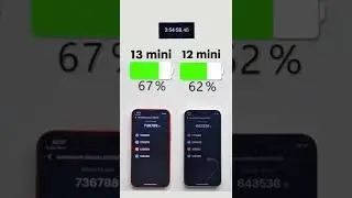 Сравнение аккумуляторов iPhone 13 mini и iPhone 12 mini 🔋Подпишитесь, чтобы узнать больше 👍🏼