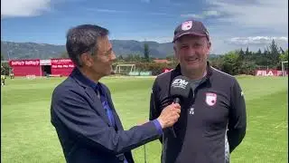 Repetto crítico y distendido, puntualizó de Santa Fe y sus rivales Nacional, Millonarios, América. 