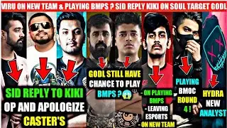 VIRU ON NEW TEAM & LEAVING ESPORT😱SID REPLY TO KIKI | DANGER HYDRA ANALYST | REGA PLAYING BMOC R-4 ?