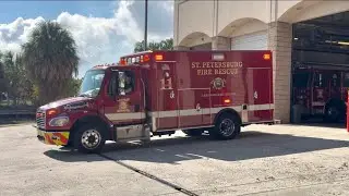 St. Petersburg Fire Rescue *RESERVE* ME1 Responding from Quarters 