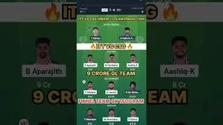 CSG vs ITT Today Match Prediction | Chepauk vs Idream Tirupur 2025 Q 1th TNPL Match 🏏🔥