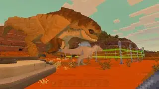 Captured a D-REX in the Jurassic World Minecraft Addon!!!!!