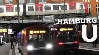 U-Bahn Linie U3 in Hamburg - HVV - Landungsbrücken - Baumwall - Rathaus - original sound