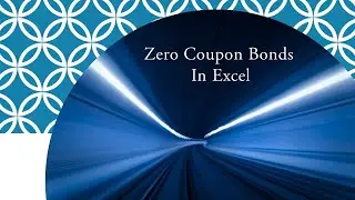 Return of zero coupon bond in Excel. YTM of zero coupon bond with Excel