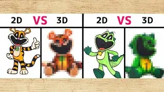 Drawing 2D VS 3D Monsters Rejected Critters Poppy Playtime Chapter 4