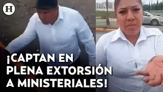 &iexcl;10 funcionarios ya fueron suspendidos! Captan a presuntos polic&iacute;as extorsionando en el Edomex