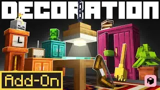 АДДОН DECORATION добавляет функциональную мебель в Minecraft Bedrock Edition