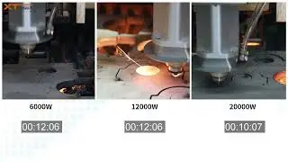 16mm stainless steel cutting contrast 6kw VS 12kw VS 20kw；XT LASER ；Laser Cutting Machine
