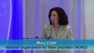 Mary Cobb of NORD on patient advocacy groups as innovators at World Orphan Drug Congress USA 2013