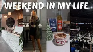 weekend in my life: at home starbucks chestnut praline latte, mini hauls, ucf basketball game + more