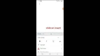 How to draw a table on MS word in mobile