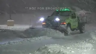 1-17-2022 Erie, PA - I-90 Slide Off Tractor Trailer, Heavy Snow Fall, Multiple Plows