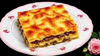 Authentic Turkish Water Borek with Ground Beef 👌 Homemade Water Pastry Recipe