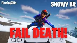 EPIC Fortnite Fail: Attacks from Above & Falls to DEATH! 😭 Snowy BR