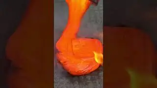 Cooking a Steak with Lava #cooking #lava #food #asmr #steak