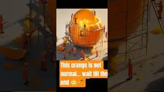 Tiny Workers Building a Giant Orange 🍊 | Miniature World Magic