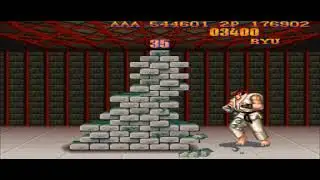 Ryu vs Bricks - Street Fighter II: The World Warrior