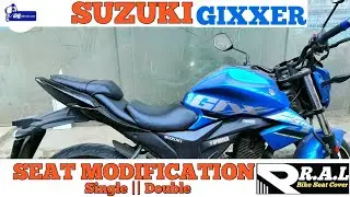 SUZUKI GIXXER BIKE SEAT MODIFICATION  সিংগেল সিট থেকে ডাবল সিট করা হয়েছে।
