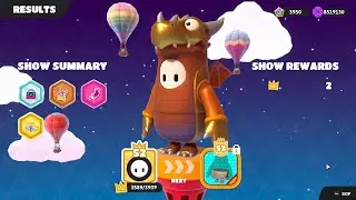 Fall Guys - Solo Win N&ordm; 2,666 - Jump Showdown (X-treme)  - Crown Rank 52 and hail Golden Dragon