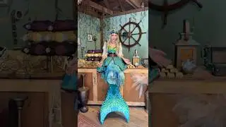 Mermaid transformation at our Ren Fest booth 🧜&zwj;♀️✨ #mermaid #finfolkproductions