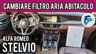 Cambiare filtro aria abitacolo Alfa Romeo Stelvio e Giulia ai carboni attivi con spray igienizzante