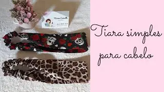 Tiara simples para cabelo - tricoline