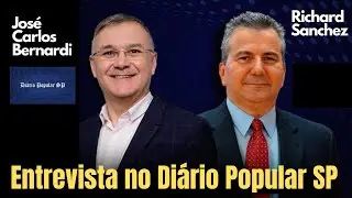 Richard Sanchez entrevistado pelo jornalista Jos&eacute; Carlos Bernardi no Di&aacute;rio Popular SP