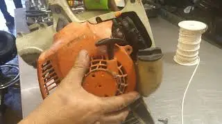 stihl bg55 blower recoil rope pull cord repair