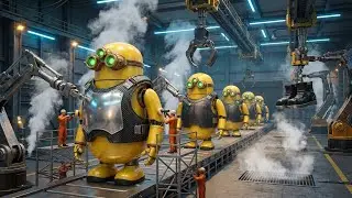 Inside a Yellow Capsule Bot Toy Factory | From Raw Parts to Cute Capsule Robots