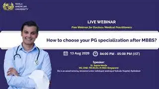 How to choose your PG specialization after MBBS?