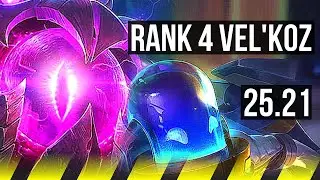 VEL'KOZ & Pantheon vs SINGED & Alistar (ADC) | Rank 4 Vel'Koz | KR Master | 25.21
