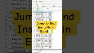 Jump to End Instantly with Ctrl + Arrow Keys! ⚡ | Excel Tips