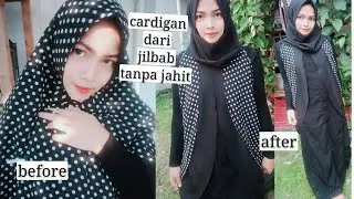 Tutorial hijab jadi Cardigan atau outer tanpa jahit