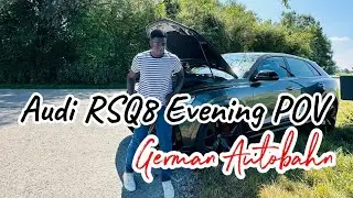 AUDI RSQ8 Evening POV drive through a German Countryside and the Autobahn