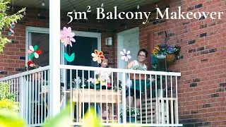 From Bare to Lovely Balcony Makeover + DIY AC Cover | Slow Living 🌸