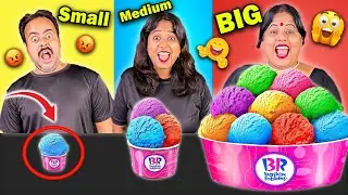 BIG vs MEDIUM vs SMALL FOOD CHALLENGE ! EXTREME FUNNY FOOD CHALLENGE | STREET FOOD Crazy Challenge