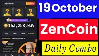 Zen coin daily combo today 19 october | today combo zen coin | daily combo zen coin |
