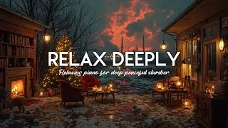 Fireplace Piano Relaxing Piano Music for Sleep | Winter Evening Christmas Chill Study Vibes