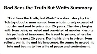 God Sees the Truth but Waits Summary in English | God Sees the Truth but Waits Summary For Class 11