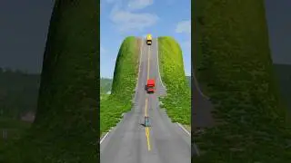 beamNG Drive - ups & down bollard crashes part 388 #beamngdrive  #trending #youtubeshorts #shorts