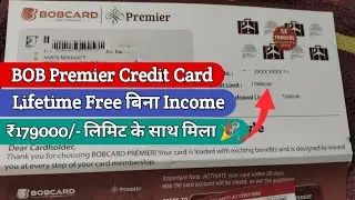 BOB Premier Credit Card Lifetime Free Approved With ₹179000/- Limit 🎉 | Bank of Baroda credit Card