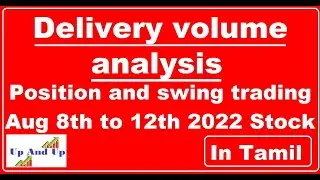 Volume analysis for stock selection and trading | Delivery volume percentage | In Tamil | Up and Up