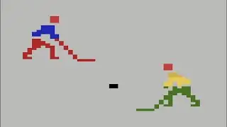 Ice Hockey Gameplay Atari 2600